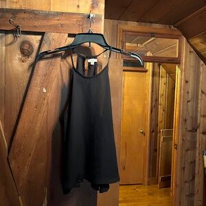 Lily white black tank top